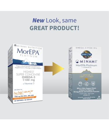Minami MorEpa Platinum Helps support cognitive health and brain function Omega-3 1100mg & vitamin D3 30 Softgel - Buy Online on GoSupps.com