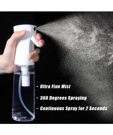 2 Pack Clear Hair Spray Bottles - Fine Mist Continuous Spray for Hairstyling, Cleaning, Plants, and Skin Care - 5.4oz and 10oz - Buy Online on GoSupps.com