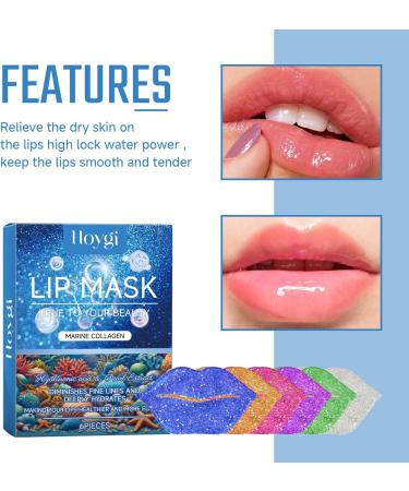 Collagen Lip Mask Pink Moisturizing Lip Patch Natural Collagen Lip Mask Overnight Anti-Aging And Anti-Chapped Reduce Lip Lines Under Lip Patches - Upgrade Lip Gel Pads (2pcs Blue) 2pcs Blue - Buy Online on GoSupps.com