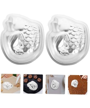 GRIRIW Dessert Cup Tart Pans 2 pcs Cup Jelly Shape De Baking Fish Gelatinas Silicone - Household Mousse Alloy Pudding Cups - Buy Online on GoSupps.com