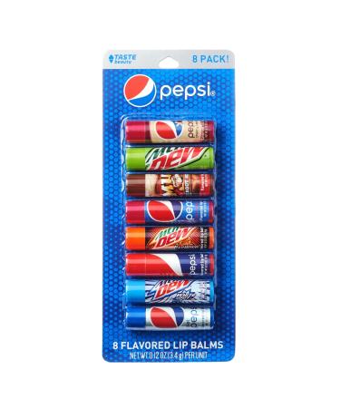 Taste Beauty Soda by Pepsi 8 Tube Variety Pack Flavored Lip Balm