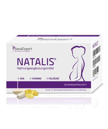 Natalis pregnancy vitamins with iron vitamin B12 and folic acid and other important nutrients 90 capsules - SanaExpert