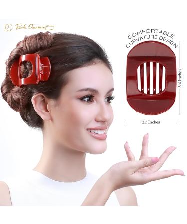 RC Roche 6-Piece Large Teeth Slipproof Hair Clips for Women & Girls - Classic Multifolitis (Medium 1 Piece) | Perfect for Thick Hair - Buy Online on GoSupps.com