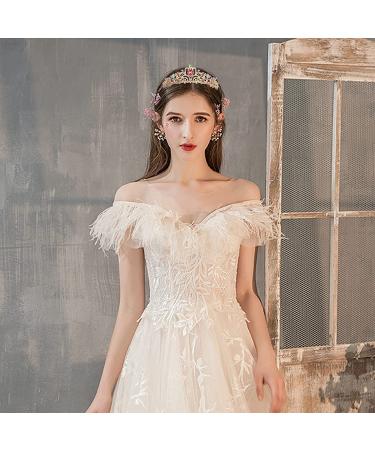 Araluky Gold Tiara & Crown for Women | Elegant Birthday & Wedding Decorations with Multicolor Crystals - Buy Online on GoSupps.com