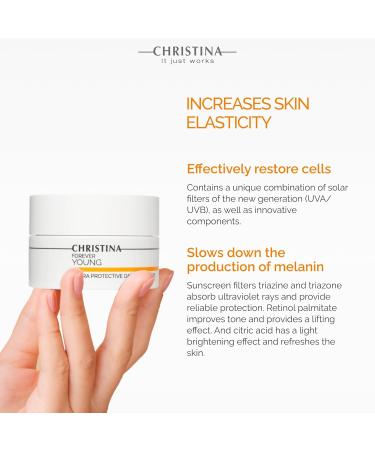 CHRISTINA Forever Young Hydra-Protective Day Cream SPF 25 - Nourishing for Combination Normal & Dry Skin - 50ml | International Shipping Available - Buy Online on GoSupps.com