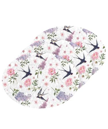 3-Pack Cleaning Kitchen Sponges Oval Swallow Violet Kitchen Cellulose Dishwashing Wood Pulp Cotton