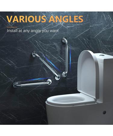 Chrome Shower Grab Bar 16 Inch Munzong Stainless Steel Handicap Grab Bar W/Anti-Slip Knurled Grip Bathroom Balance Support Bar Toilet Safety Assist Handle Handrail for Elderly Senior Disabled 16IN Chrome - Buy Online on GoSupps.com