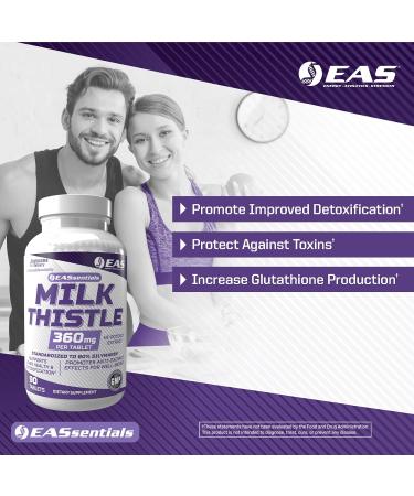 EAS Milk Thistle 360mg | Supports Liver Health & Detoxification | Better Absorption with Cyclosome Delivery | 90 Tablets - Buy Online on GoSupps.com