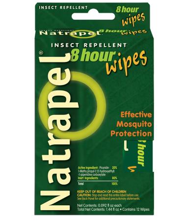 Adventure Medical Kits/Tender Corporation Natrapel, 8 Hour deet free repellent 12 pack wipes (Pack of 2)
