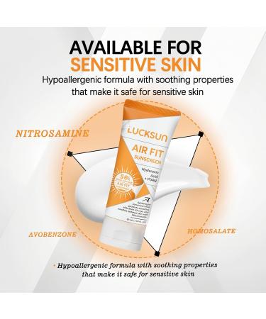 Air Fit Sunscreen SPF 50 PA++++ (2 Pack) Lightweight Face & Body Sunblock with Hyaluronic Acid + PDRN Non-Greasy For Daily Outdoor Use 1.69 fl oz Each (1) - Buy Online on GoSupps.com