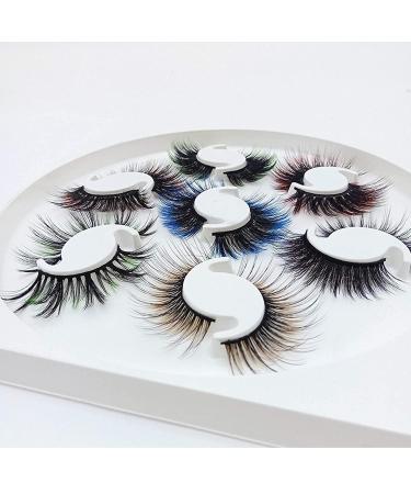 DAODER Colored Wispy Mink Lashes - 7 Pack | Long, Fluffy, Natural Look False Eyelashes in Vibrant Colors - Buy Online on GoSupps.com