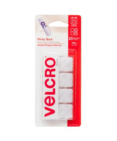 VELCRO Brand ECO Collection | 24 Sets | Stick'EM Hanging Strips with  Adhesive | Easy Mounting | 2-1/2in x 3/4in, White with Sticky Back
