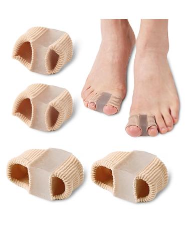 Toe Separator for Bunions Corrector Hammer Toes Big Toe Stretcher and Straightener Comfortable Soft Fiber 2 Pairs