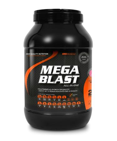 SRS Muscle - Mega Blast XL 1 900 g Red Berry |Complete All-in-One Master Stack |replaced over 20 individual products |German premium quality