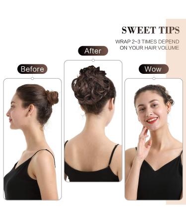Buy BARSDAR Haar Pirt Dott Hair Teld Extension - Wavy Unordered Bun Ponytail for Women | 40g Strawberry Blonde & Blonde | International Shipping Available - Buy Online on GoSupps.com