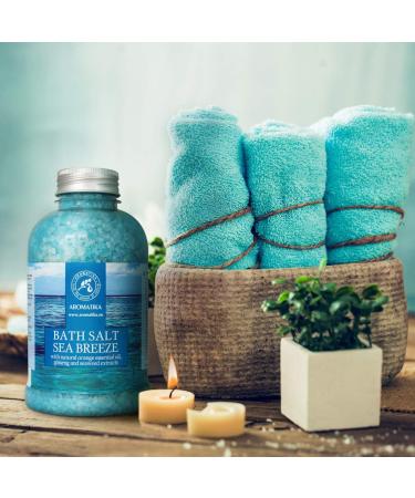 Bathing Salt Sea Breeze 600g - Natural Orange Oil Ginseng & Algae Extracts for Relaxation Sleep & Wellness | Aromatherapy Spa & Body Care - Buy Online on GoSupps.com