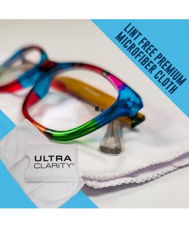 ULTRA CLARITY Eyeglass Lens Cleaning Travel Kit - Professional Grade Formula for Glasses, Phone, Electronic Screens - 1oz Spray, Microfiber Cloth, Travel Pouch - Safe for Coated Surfaces - Buy Online on GoSupps.com