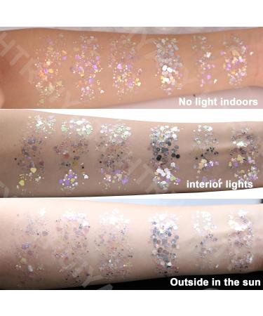 6 Colors Glitter Makeup for Face Body & Hair - Festival Sequin for Parties & Clubs - Buy Online on GoSupps.com