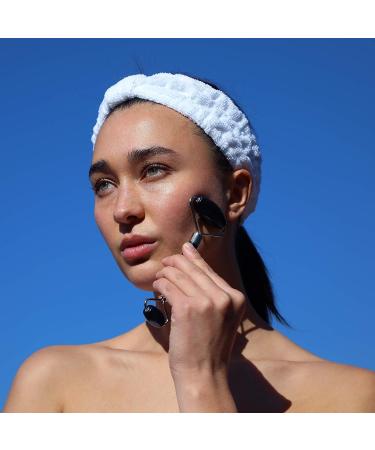 Daily Concepts Daily Facial Roller with Two Stone Heads: Small Stone for Under Eye Area, Large Stone for Entire Face - Jade, Rose Quartz, Obsidian, Amethyst, Opal (Obsidian) - Buy Online on GoSupps.com