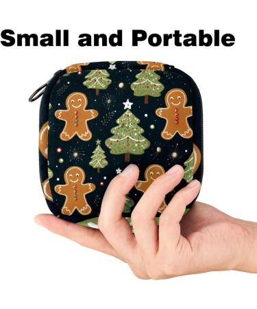 Shop MuooouM Christmas Gingerbread Pattern Storage Bags for Women - Portable Menstrual Cup & Zipper Pouch for Teenagers & Girls - Buy Online on GoSupps.com