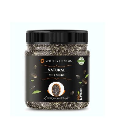Spices Origin Premium Chia Seeds 250g - Premium Raw Chia Seeds with Omega 3 & Fibre for Weight Loss Management Healthy Snack for Eating Jar Pack _Packing May Vary