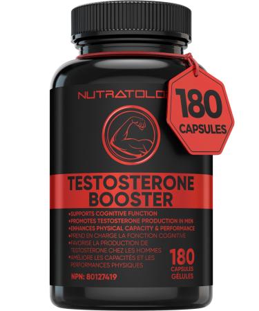 Testosterone Booster for Men - Tribulus Terrestris Tongkat Ali Maca Horny Goat Weed Ginseng DIM. Formulated To Enhance Physical Performance & Promote Testosterone Production - 180 Capsules 180 count (Pack of 1)