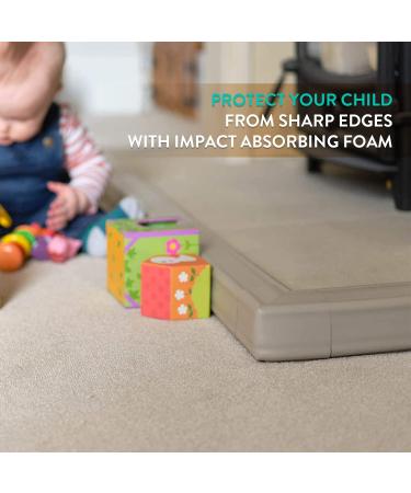 Prince Lionheart Fireplace Guard Set - 5x 18in Edge Guards, 2x Corners, Grey/Beige - Buy Online on GoSupps.com