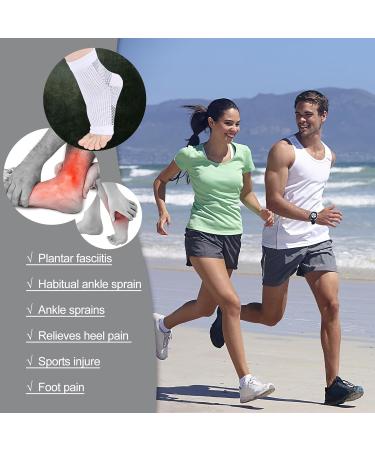 4 Pairs Neuro Socks for Men and Women Compression Socks Medical Neuropathy Socks Plantar Fasciitis Socks Sprained Ankle Support Breathable Anti-Slip Foot Support Brace for Pain Relief XXL Black White - Buy Online on GoSupps.com