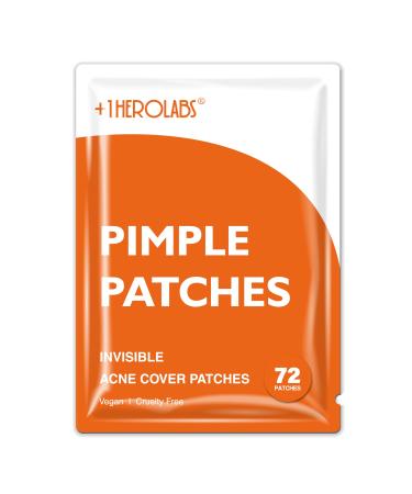 Pimple Patches for Face Hydrocolloid Acne Patches for Covering Zits Blemishes Spot Stickers with Tea Tree Oil Vegan & Cruelty Free (72 Count (Pack of 1)) 1 Count (Pack of 72)
