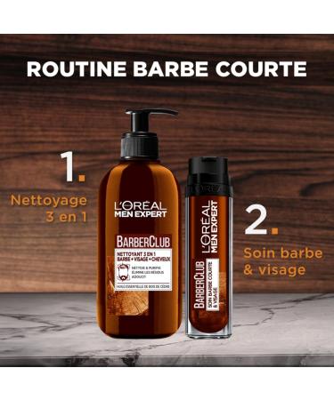 L'Or al Men Expert BarberClub - Beard Care Routine Set for Men 1x Short Beard Care 1x 3-in-1 Beard and Face Cleanser - 2 Products - Buy Online on GoSupps.com