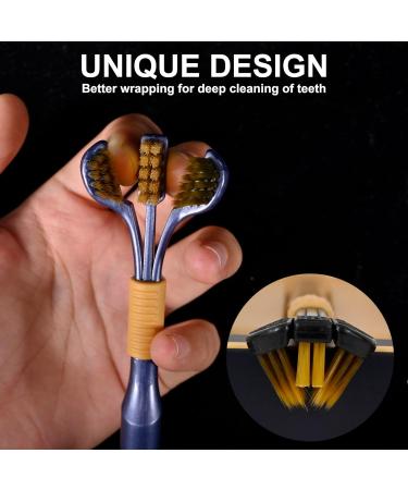 Lnncdsc Toothbrushes for Adults Soft Bristle For Comprehensive Care Suitable for Adults and Youth - Black - White - Brown - Blue - Buy Online on GoSupps.com