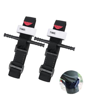 Apomoons tourniquets 2 pieces of tactical tourniquets combat application quick closure one-handed operation military tourniquet for outdoor sports camping hiking climbing