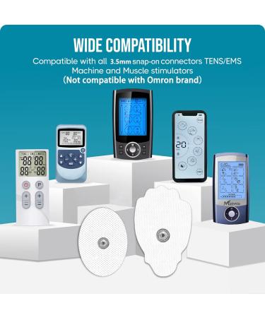 TENS Unit Replacement Pads Snap On TENS Unit Pads 22Pack Multiple Sizes Electrodes TENS Unit Pads Reusable 35-50 Times Self-Adhesive SM Electrodes Compatible with Belifu EMS Muscle Stimulator Machine 22 Pack Combination - Buy Online on GoSupps.com