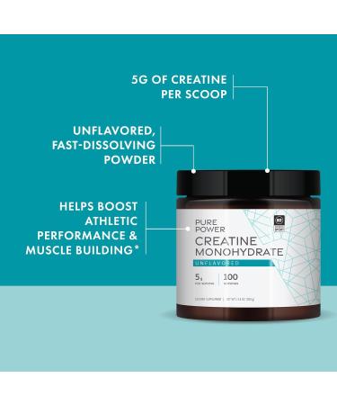 Dr. Mercola Pure Power Creatine Monohydrate 17.6 oz - Unflavored Non-GMO 100 Servings NSF Certified for Sport - Enhance Performance & Recovery - Buy Online on GoSupps.com