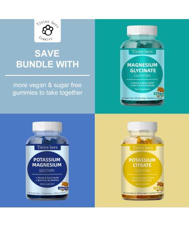 500mg Sugar-Free Magnesium Glycinate Gummies for Sleep & Stress Relief - 60 Count - Non GMO, Vegan & Gluten-Free - Buy Online on GoSupps.com