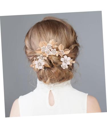 BELLIFFY 1 Set Leaves and Flowers Hair Comb Hair Comb Clip Girl Headpiece Bridal Hair Accessories Hair Accessories for Headpiece for Wedding Decoration Bride Headdress Flower Hair Pin - Buy Online on GoSupps.com