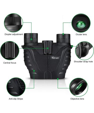 15x25 Waterproof Binoculars for Adults & Kids | Low Light Night Vision | Durable & Clear for Outdoor Sports, Concerts, Bird Watching - Black - Buy Online on GoSupps.com