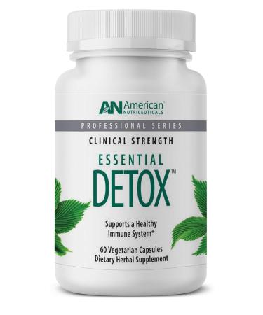 American Nutriceuticals  Essential Detox  60 Vegetarian Capsules  Professionally Formulated Whole Body Detox  Naturally Cleanse Purify & Renew  Highly Effective Detox of Environmental Toxins