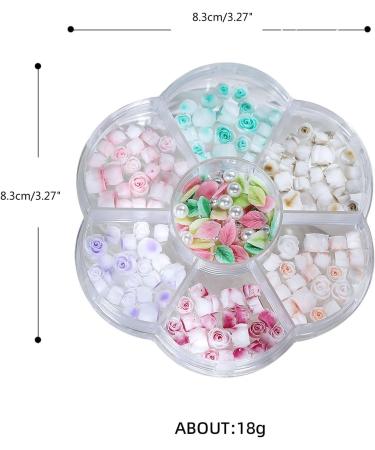 VONNST Nail Art Charms 3D Flower Nails Art Leaf Rose Flower Resin Nails Art Decorations for Jewelry Making 4 - Buy Online on GoSupps.com