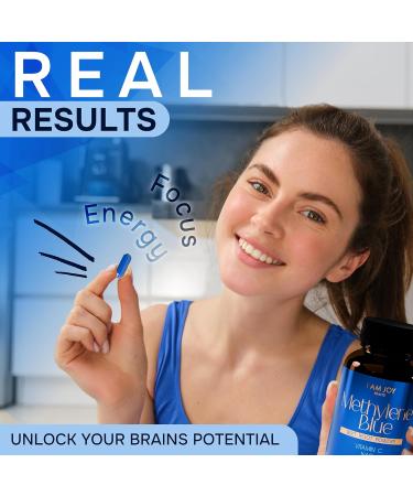 Methylene Blue Capsules (USP Pharma Grade) with NAC for Antioxidant Support Vitamin C for Absorption Beet Root for Blood Flow Cognitive Brain Boost Memory Focus & Energy 60ct - Buy Online on GoSupps.com