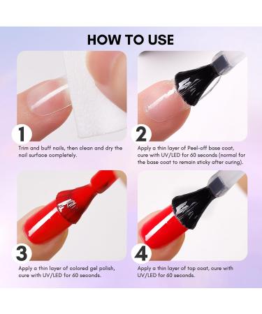 Makartt Peel-Off Base Gel 15ml - Easy Removal UV Gel Base Coat for Gel Nail Polish & Press-On Nails | Ideal for Beginners - Buy Online on GoSupps.com