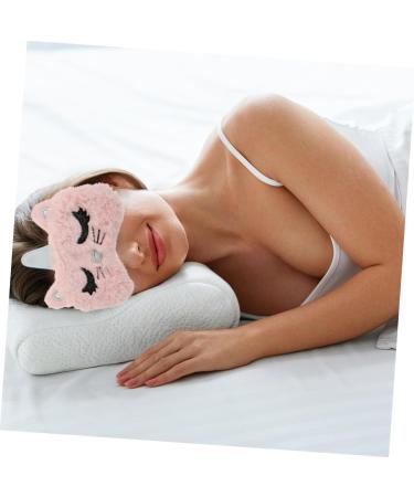 Healeved 2pcs Cat Eye Mask Set - Satin Sleep Eye Blindfolds for Nap, Cartoon Design, Polyester Material - White - Buy Online on GoSupps.com