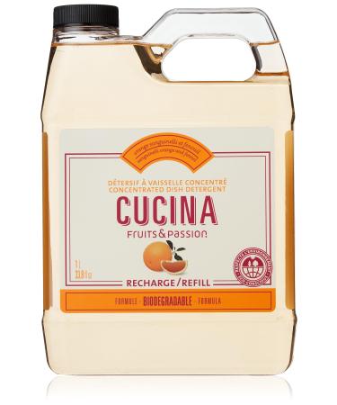 Cucina Dish Soap by Fruits & Passion - Sanguinelli Orange and Fennel - 1L Sanguinelli orange and fennel 1 l (Pack of 1)