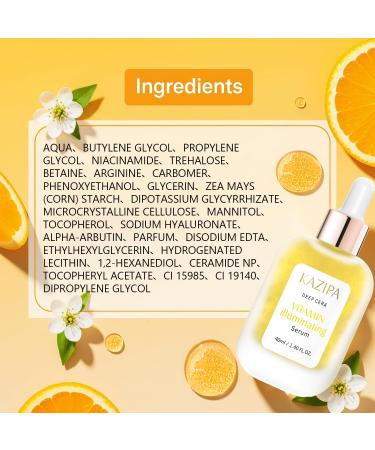 KAZIPA Niacinamide Vitamin B3 Face Serum with Hyaluronic Acid Vitamin E Alpha Arbutin Facial Serum to Reduce Fine Lines Dark Spots Large Pores and Wrinkles Even Skin Tone Anti-Aging - Buy Online on GoSupps.com