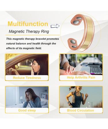 Shop Elegant Copper Rings for Women | Pure Two-Tone Gold Magnetic Adjustable Jewelry - Buy Online on GoSupps.com