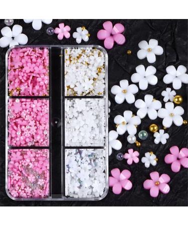 6 Grids Steel Ball Mixed Size Gold Silver Nail Art Decoration Acrylic Flower Nail Rhinestones Nails Charms(2) - Buy Online on GoSupps.com