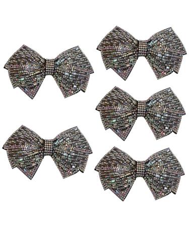 minkissy Wedding Rhinestone Butterfly Hair Clip bowknot hair barrettes hairpins hair for women hair bow barrettes bowknot hair clips hair bow barrette clip wedding side clip girl Hair