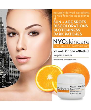 Vitamin C Retinol Cream for Face | Anti-Aging Brightening | Jojoba Oil & Squalane | 1oz Professional Quality - Buy Online on GoSupps.com