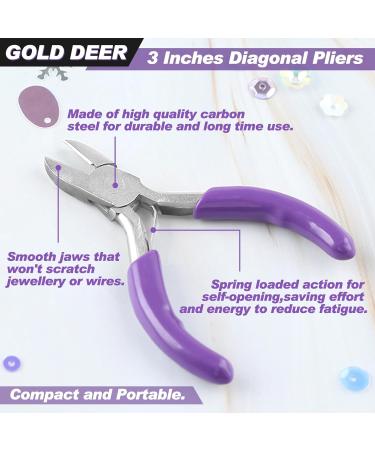 GOLD DEER Mini Diagonal Pliers 3 Inches Wire Cutters Small Side Cutter Mini Jewelry Pliers High Hardness Wire Cable Snips Flush Cutter Snips Tools for Wire Wrapping Bending Cutting Snipping - Buy Online on GoSupps.com