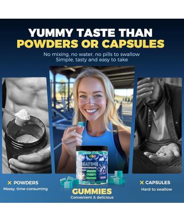Creatine Monohydrate Gummies 9000mg for Men and Women-Advanced Formula Creatine Supplement Supports Strength & Energy Blueberry Flavor 150 Count Blueberry 150 Count (Pack of 1) - Buy Online on GoSupps.com